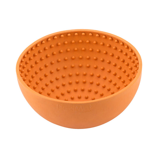 LickiMat® Wobble slow feeding lick bowl in orange